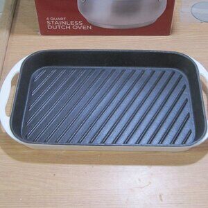 PARINI 13"Cast Iron Griddle & Andalucian BEL-FER Double Coated Ceramic Pan NEW